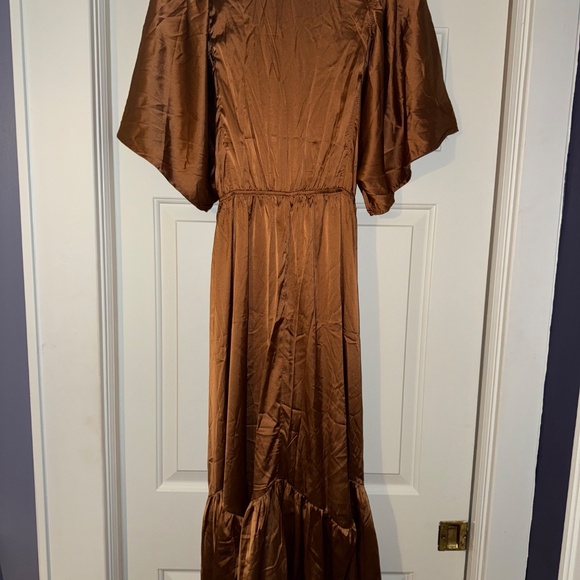 NWT Women's Copper Satin Dress - Baltic Born Pasadena - Picture 6 of 6